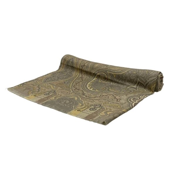 Auth ETRO - Gray Beige Pink Beige Multi Wool Silk Scarf - Picture 1 of 8